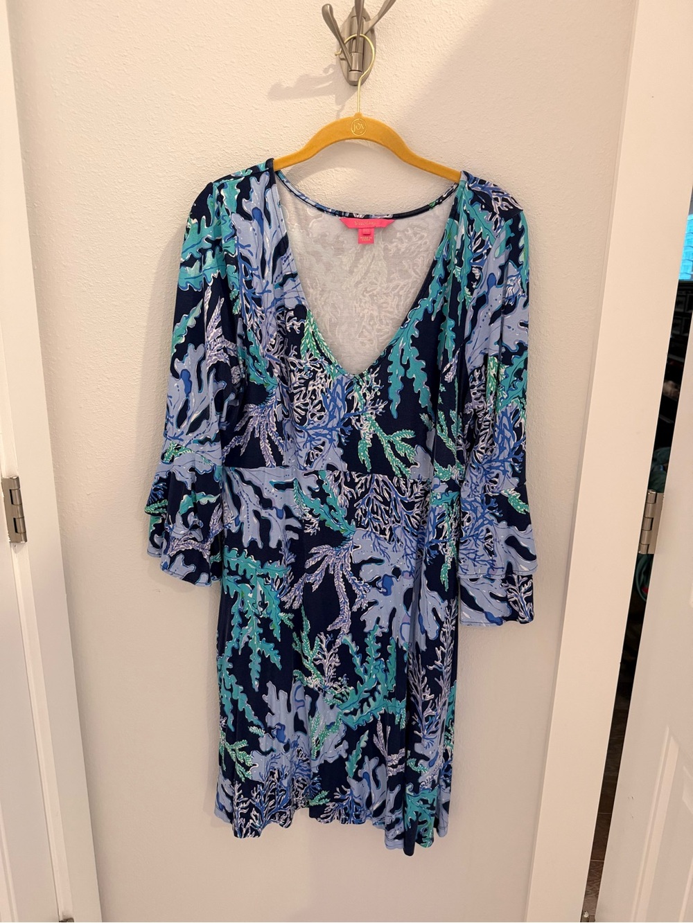 Lilly Pulitzer Navy & Light Blue Patterned Coral Dress